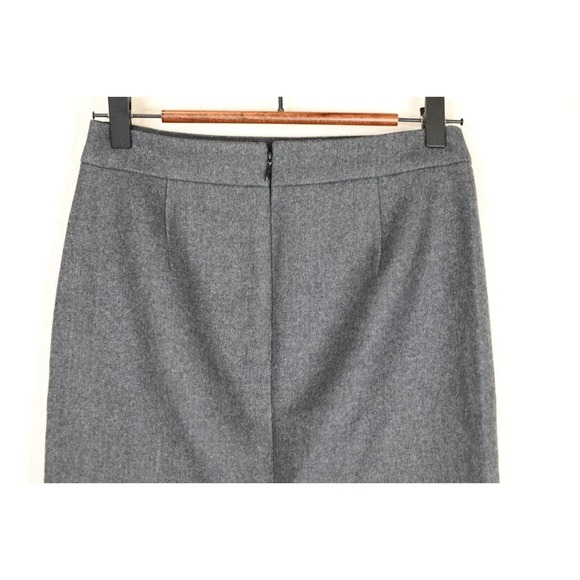 J Crew Womens Straight Skirt Wool Size P0 Gray Back Preppy Classic Capsule‎ Work - Picture 6 of 11